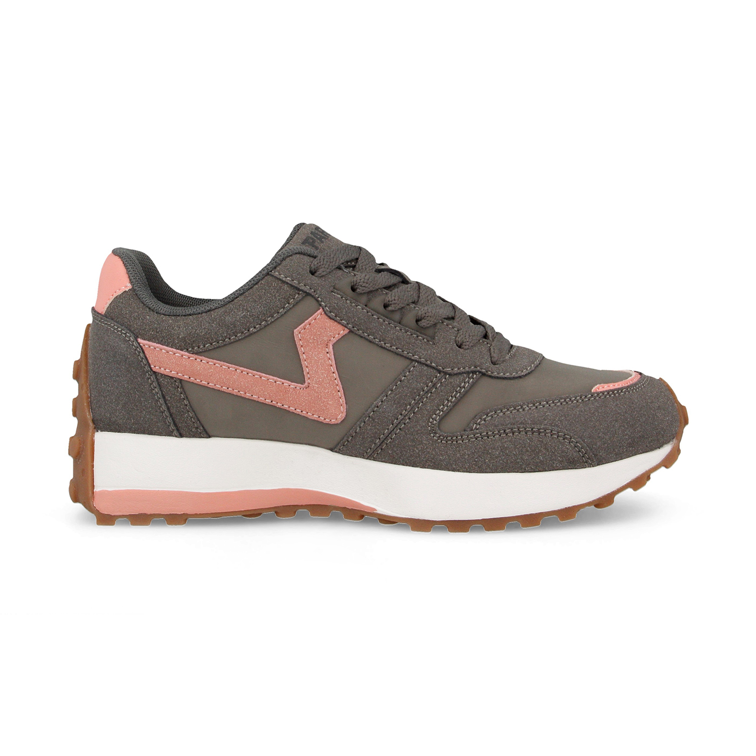 "Paredes" Casual Sneakers Γκρί Ρόζ 25549 - Image 2