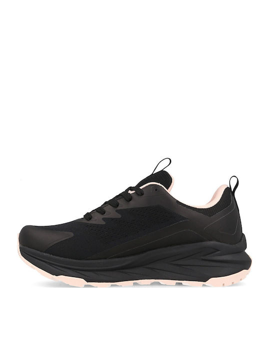"Paredes" Γυναικεία Ανατομικά Sneakers Μαύρο - Ροζ LT 26698 - Image 2