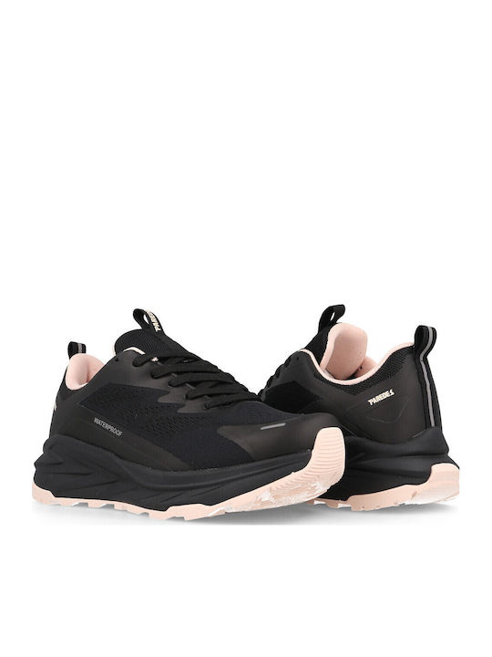 "Paredes" Γυναικεία Ανατομικά Sneakers Μαύρο - Ροζ LT 26698