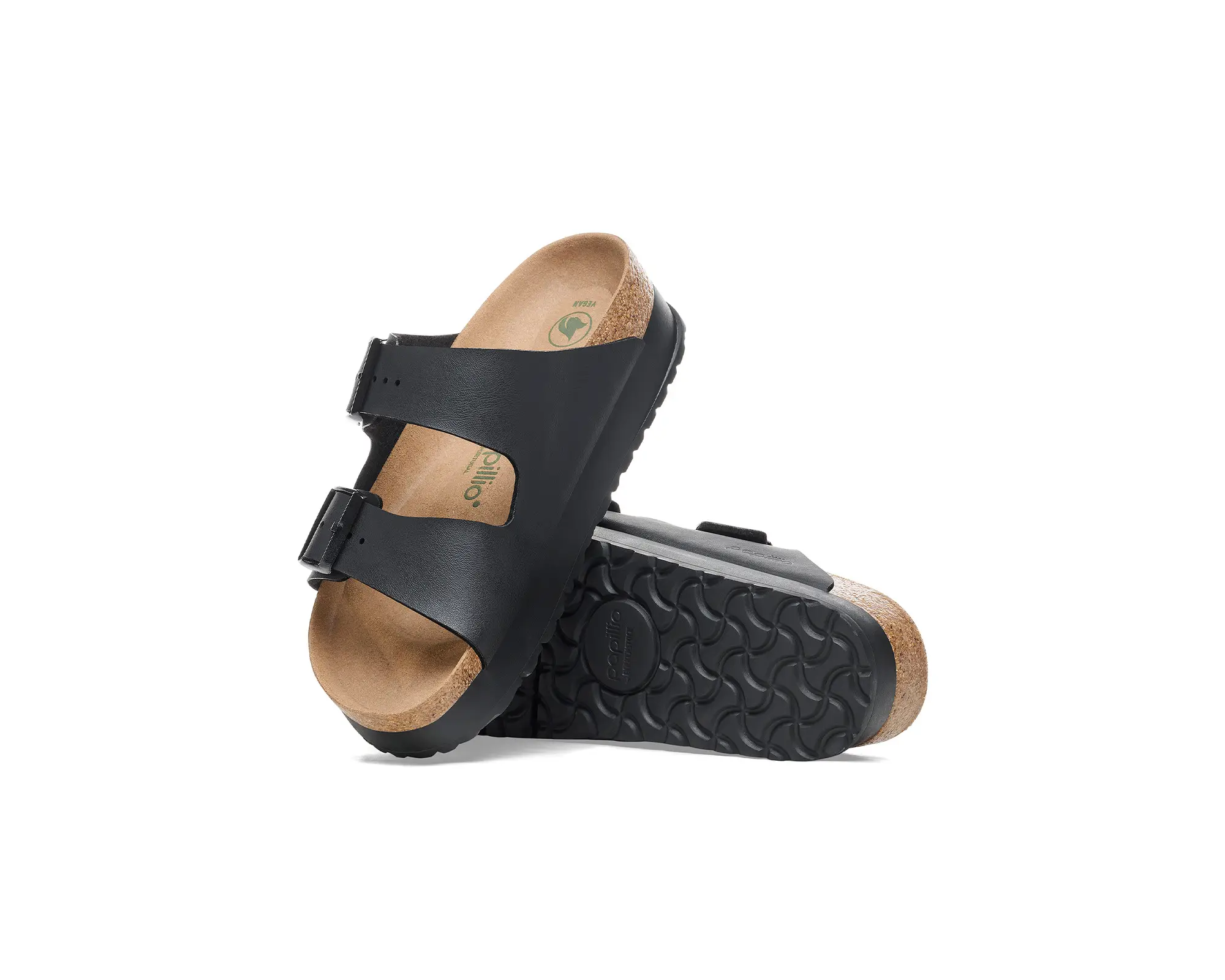 Birkenstock Papillio Arizona Vegan PAP Flex Platform Black Ανατομικά Σανδάλια Μαύρα Narrow Fit - Image 3