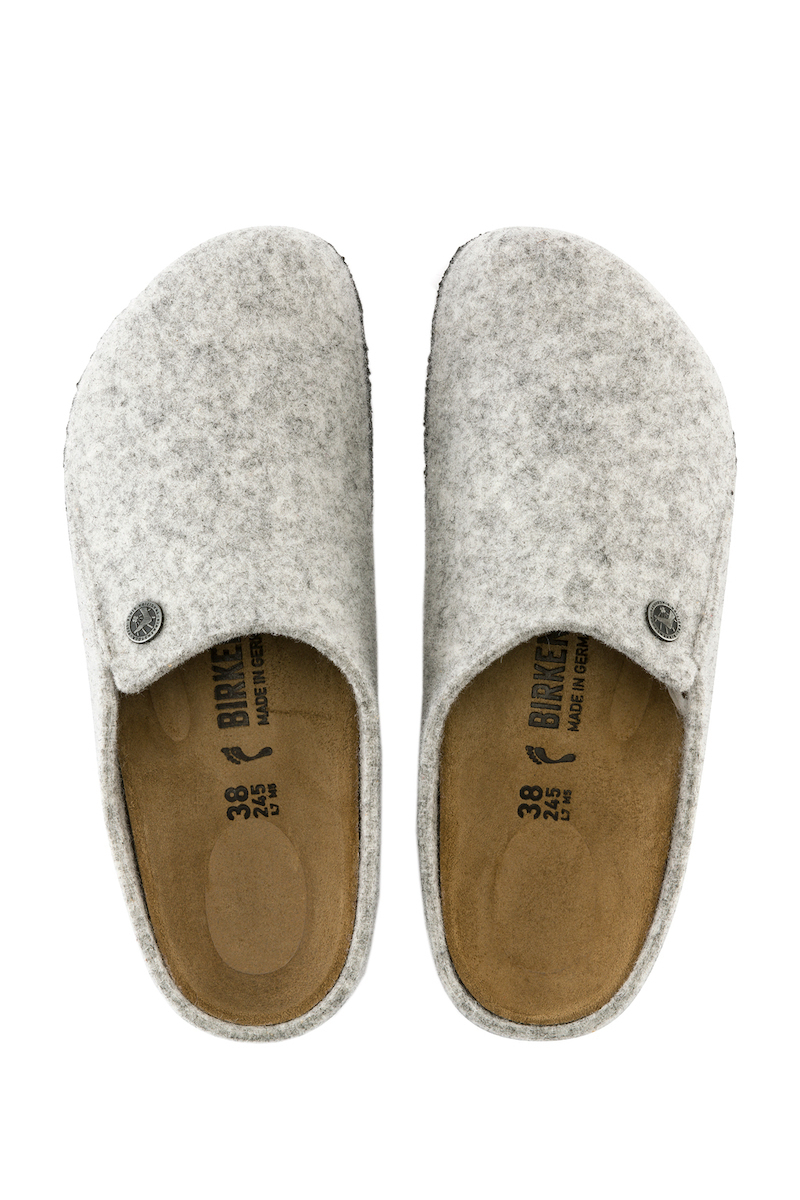"Birkenstock" 'Zermatt' Wool Regular Fit (Κανονικό Μέγεθος) Παντόφλα, Light Gray 1015080