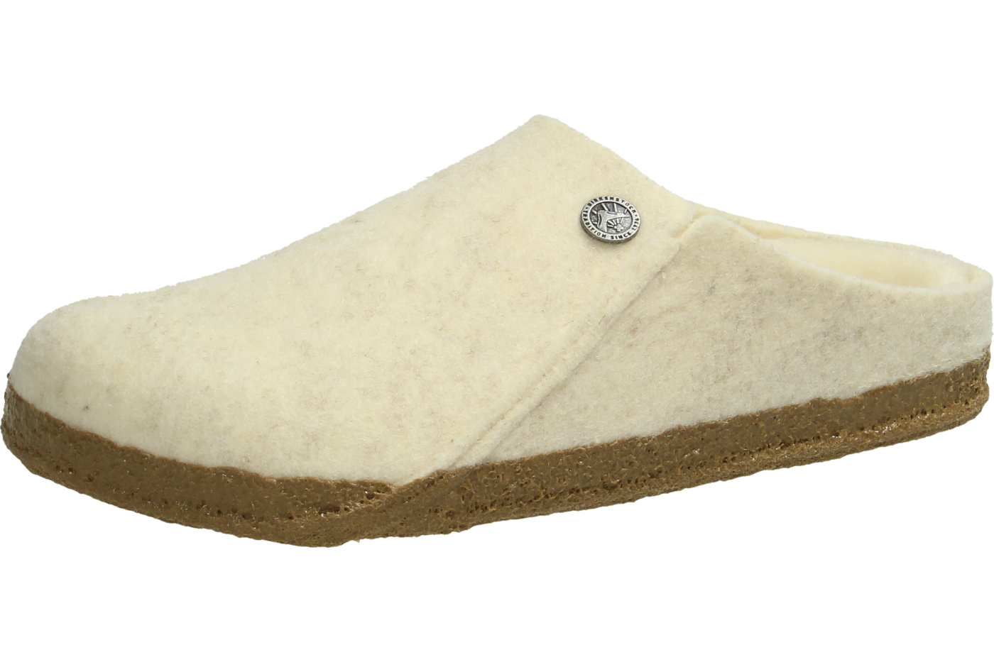 "Birkenstock" 'Zermatt' Wool Narrow Fit Παντόφλα, Ecru 1023195