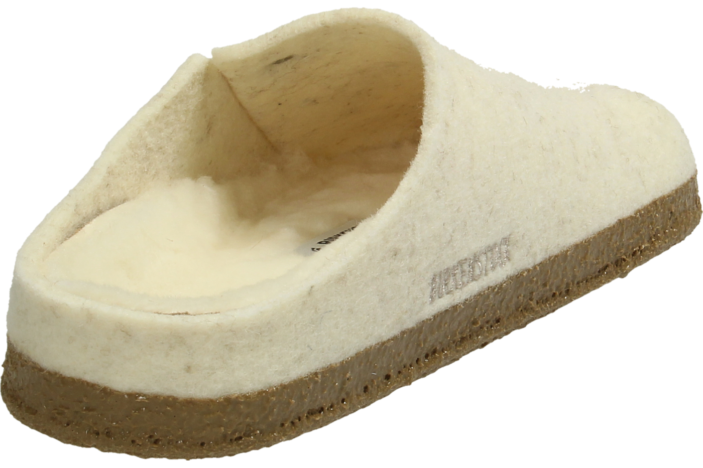 "Birkenstock" 'Zermatt' Wool Narrow Fit Παντόφλα, Ecru 1023195 - Image 4