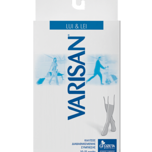 “Varisan” ‘Lui & Lei’ 129 Κάλτσες Διαβαθμισμένης Συμπίεσης Κάτω Γόνατος 10-15mmHg Μπεζ