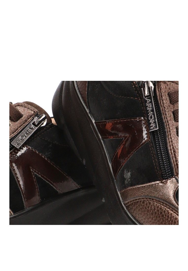 "Armony" 50044 Μαύρο Sneaker με Γυαλιστερό Πλαϊνό και Μεσαίου Μεγέθους Πλατφόρμα - Image 5
