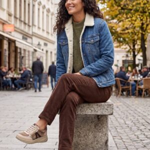 "Armony" 50044  Γυναικείο Μπεζ  Sneaker με Γυαλιστερό Πλαϊνό και Μεσαίου Μεγέθους Πλατφόρμα
